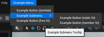 UE5 dropdown menu buttons