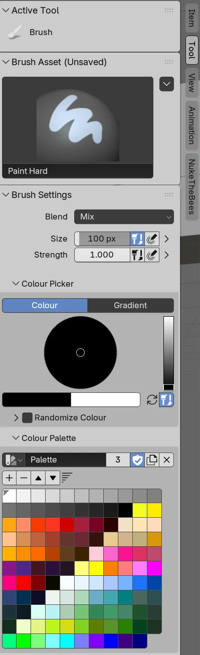 Colour palette