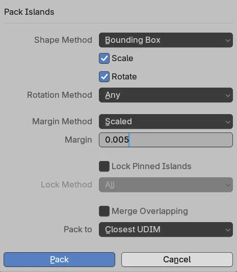 UV Packing Margin