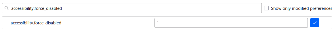Firefox accessibility.force_disabled configuration setting screenshot