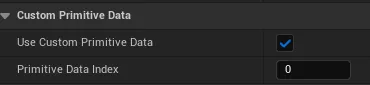 The custom data option in a VectorParameter details panel